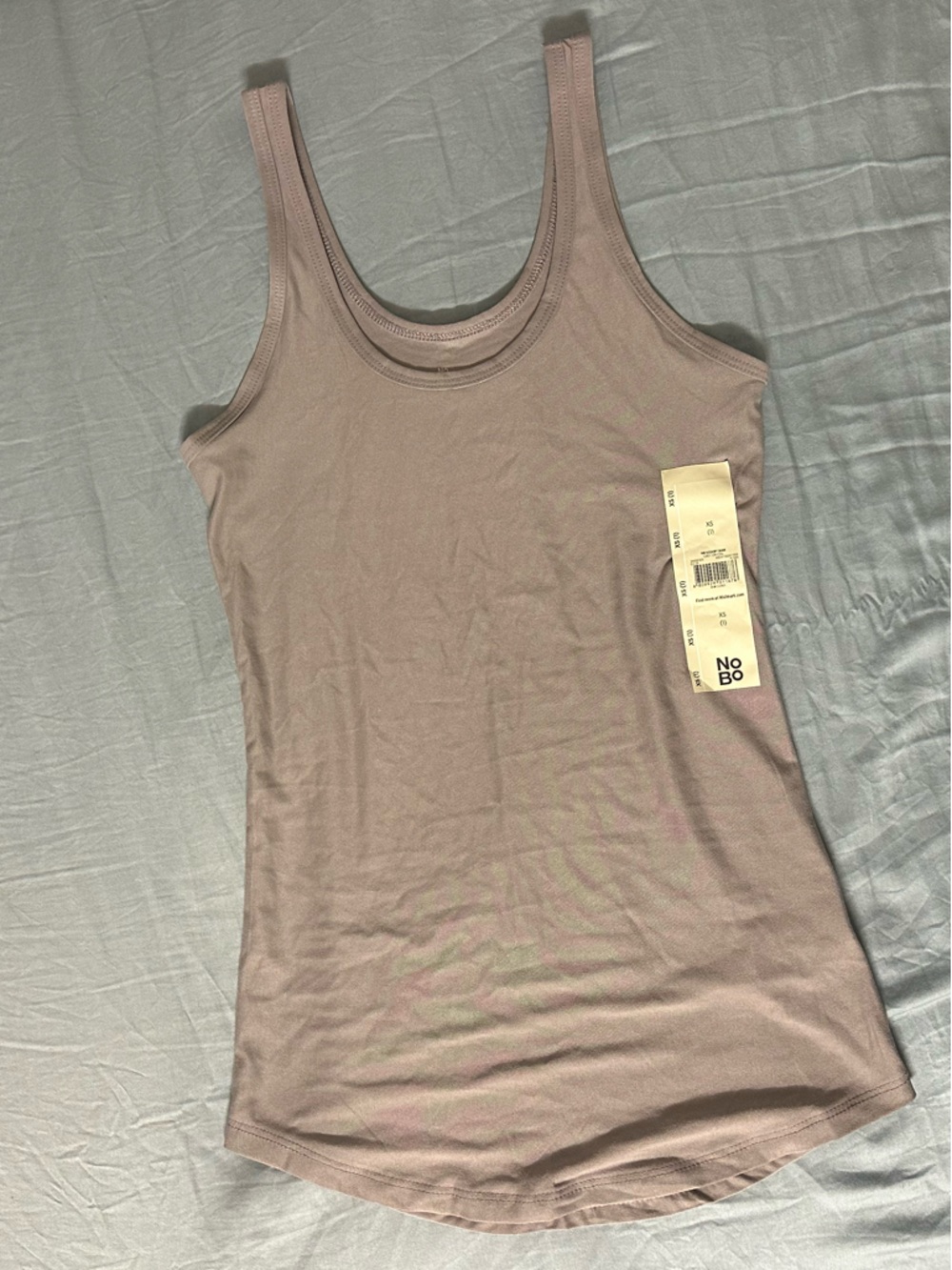 NOBO Gray Crystal Scoop Neck Tank Top